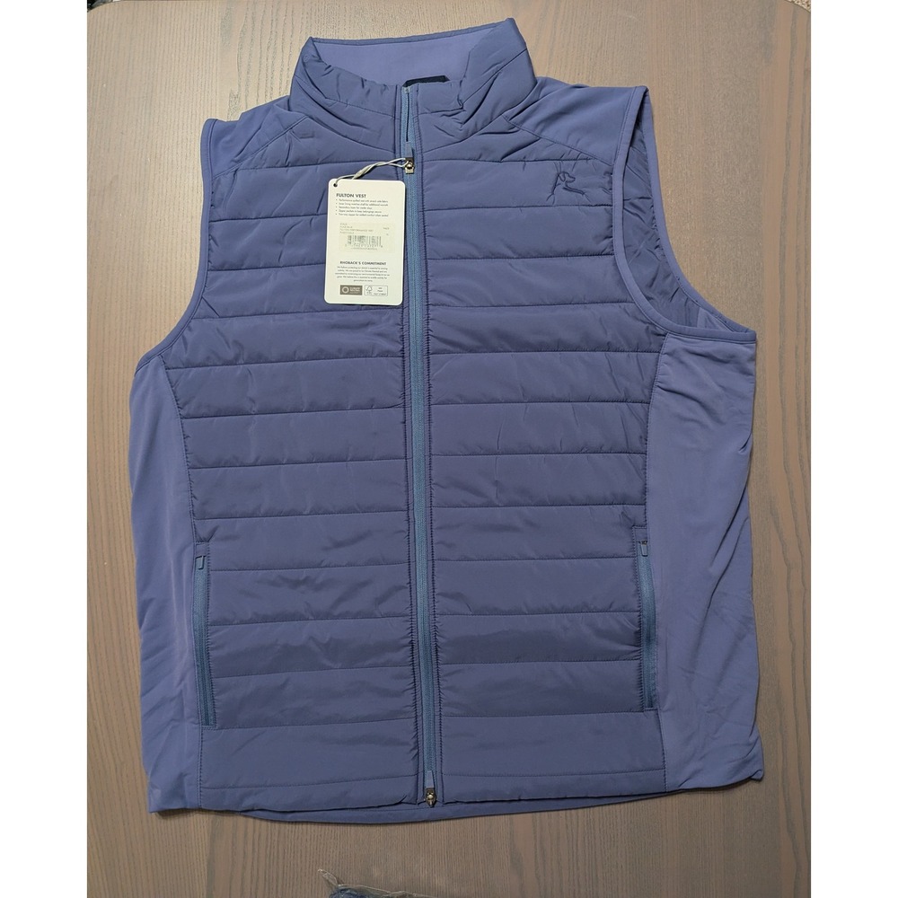 NEW Rhoback Men's XL Fulton Performance Vest Flag Blue (MSRP $154)